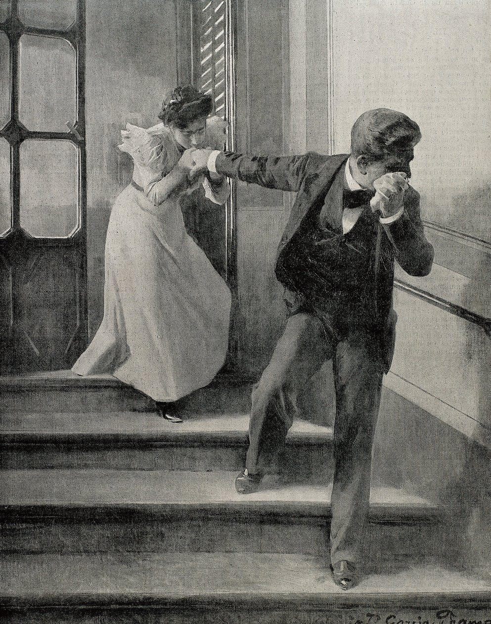 Trist farvel. 1900 (tegning) av José García Ramos