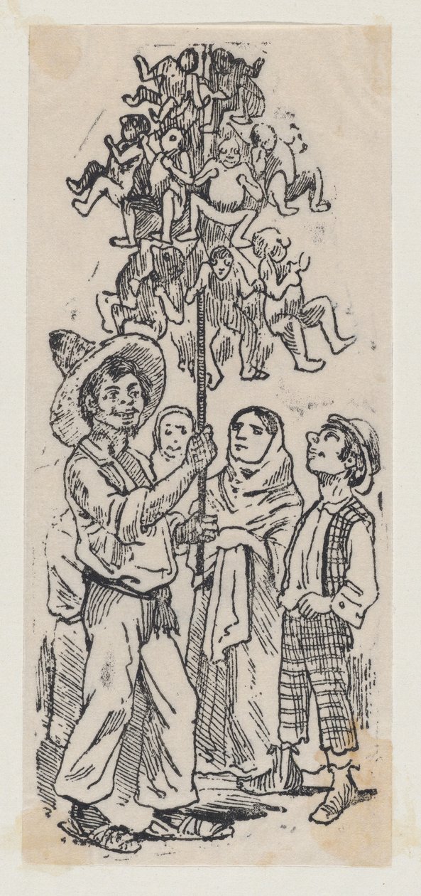 En leverandør som selger leker, ca. 1880-1910., ca. 1880-1910. av José Guadalupe Posada