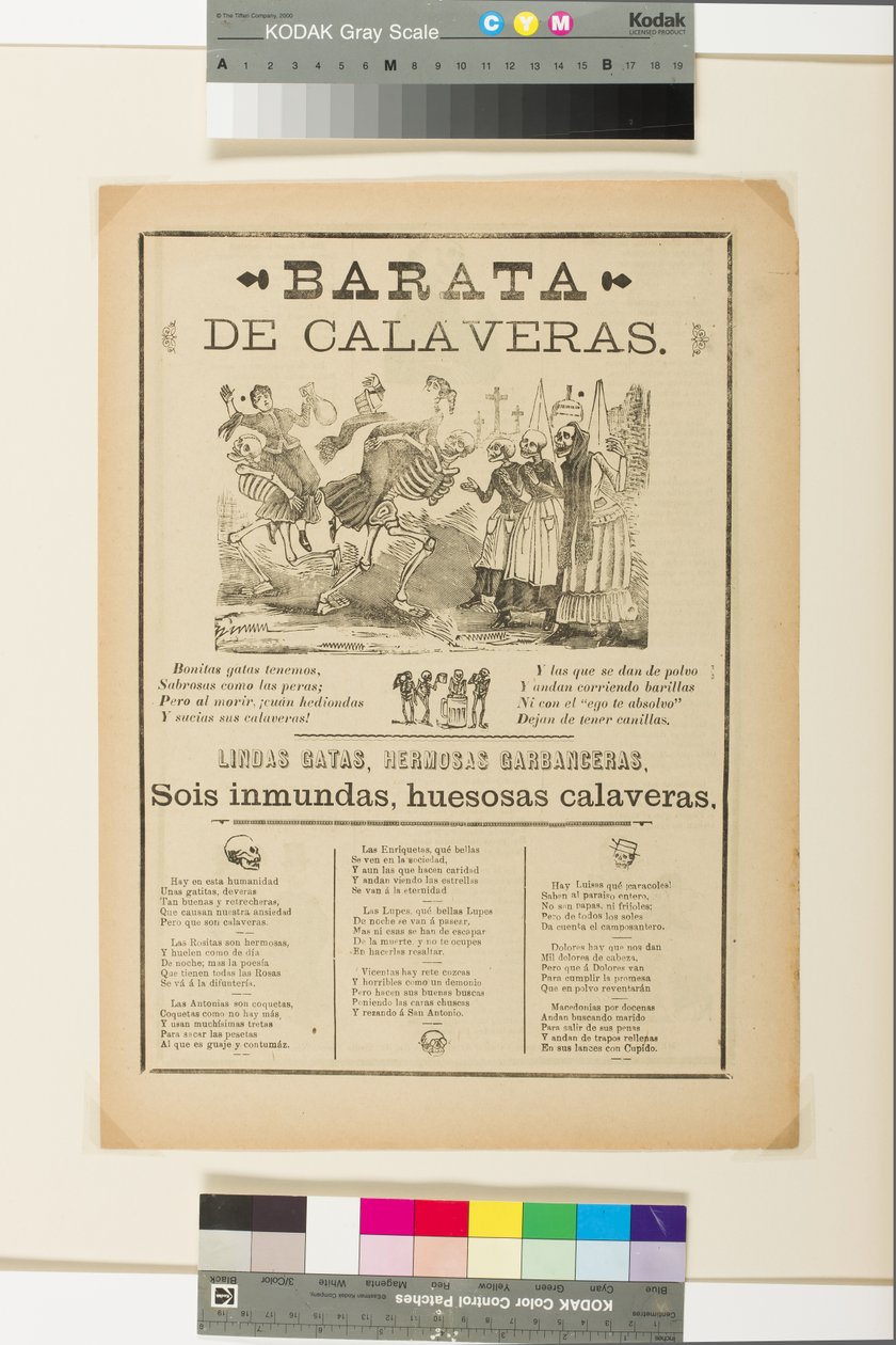 Broadside: Skull Sale, ca. 1890 (lito på avispapir) av José Guadalupe Posada