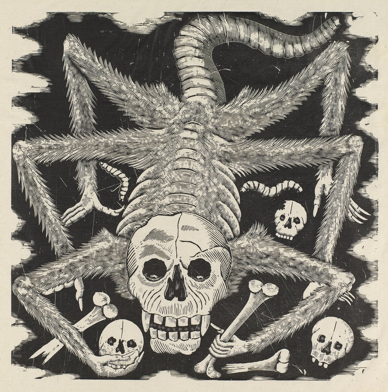 Calavera huertista, ca. 1914, trykt 1930 (foto-relieff etsing med gravering) av José Guadalupe Posada