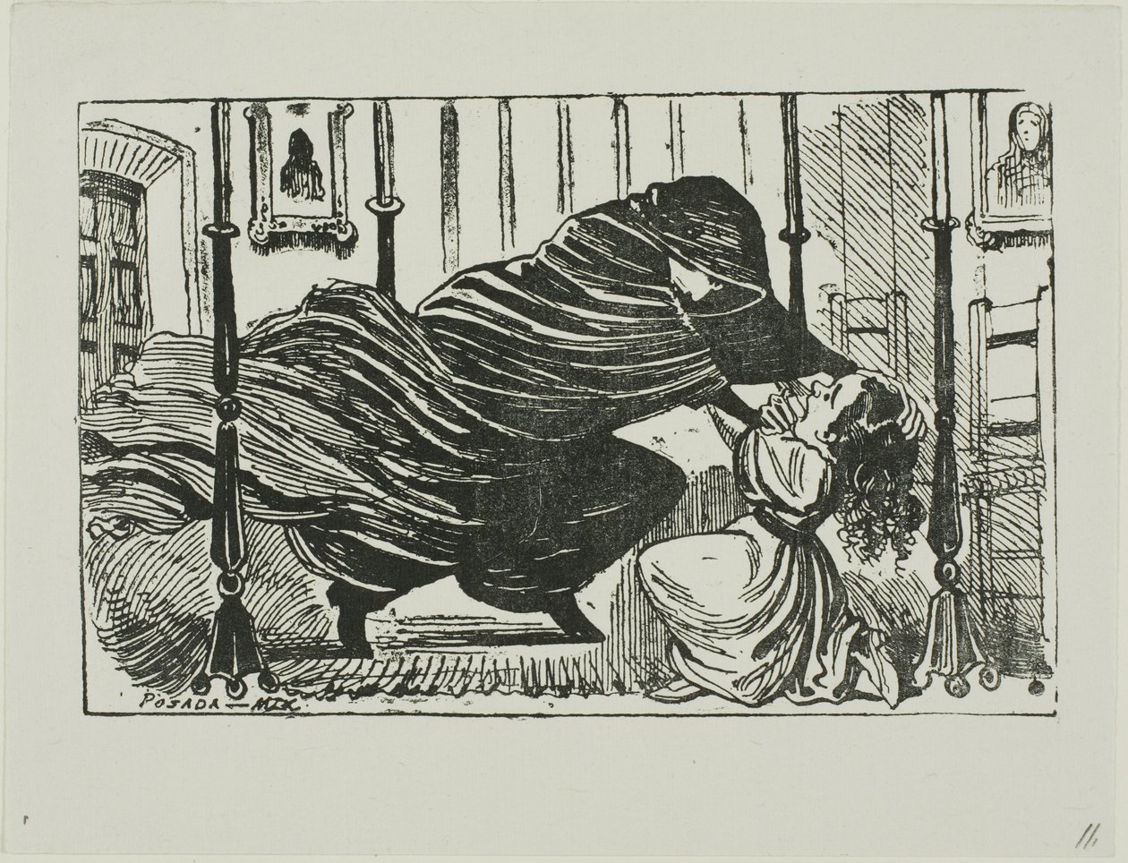 Illustrasjon for en historie av José Guadalupe Posada