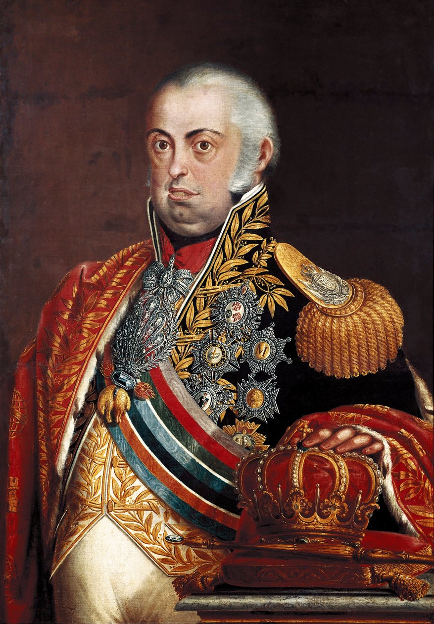 Portrett av Joao VI av Portugal, John VI kalt Clement (1767-1826) av José Leandro de Carvalho