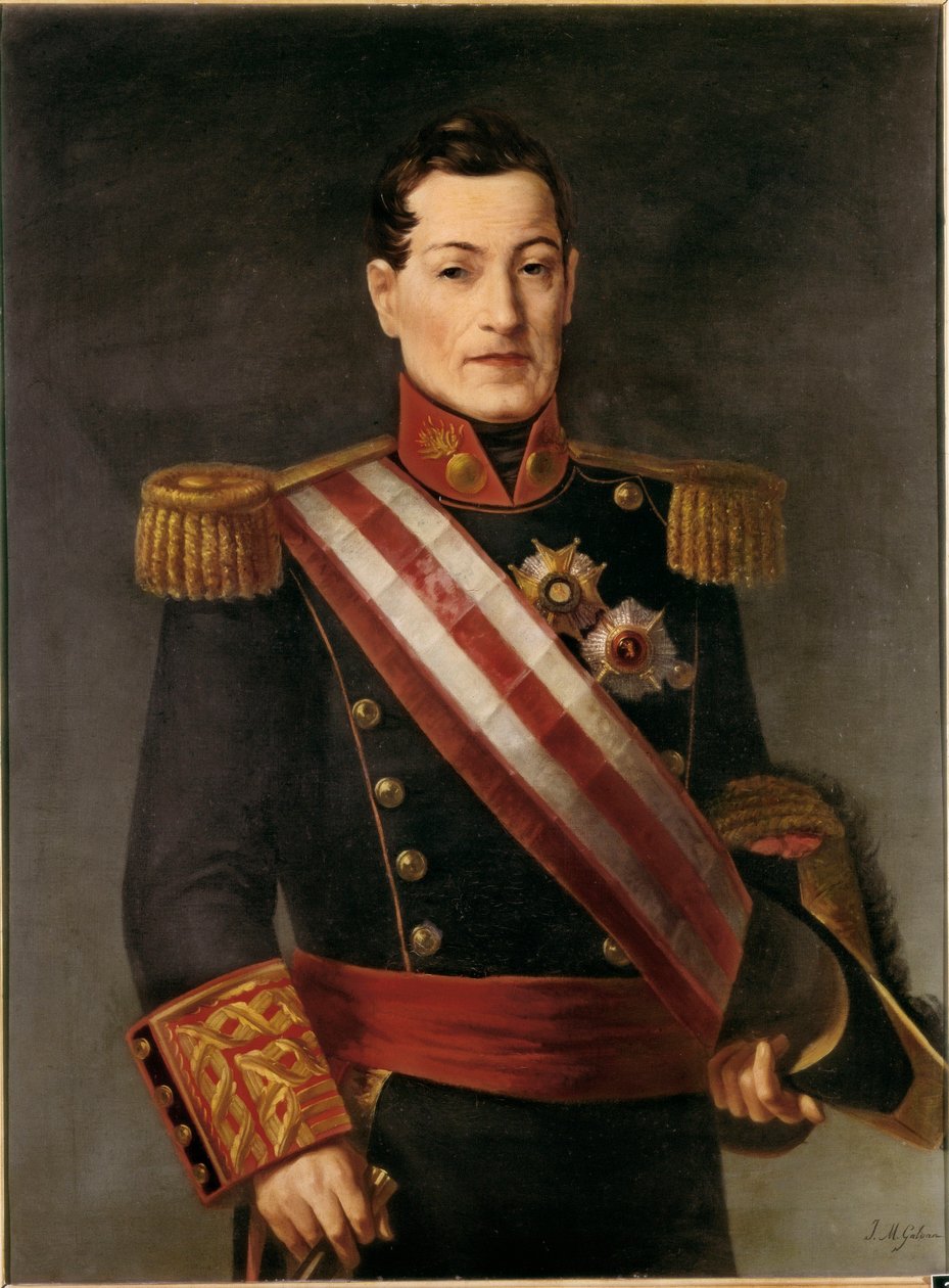 Portrett av Ildefonso Diez de Rivera, greve av Almodovar (1777-1846), spansk militær og politiker. Maleri av Jose Maria GALVAN Y CANDELA (1837-1899) 1800-tallet av José María Galván y Candela