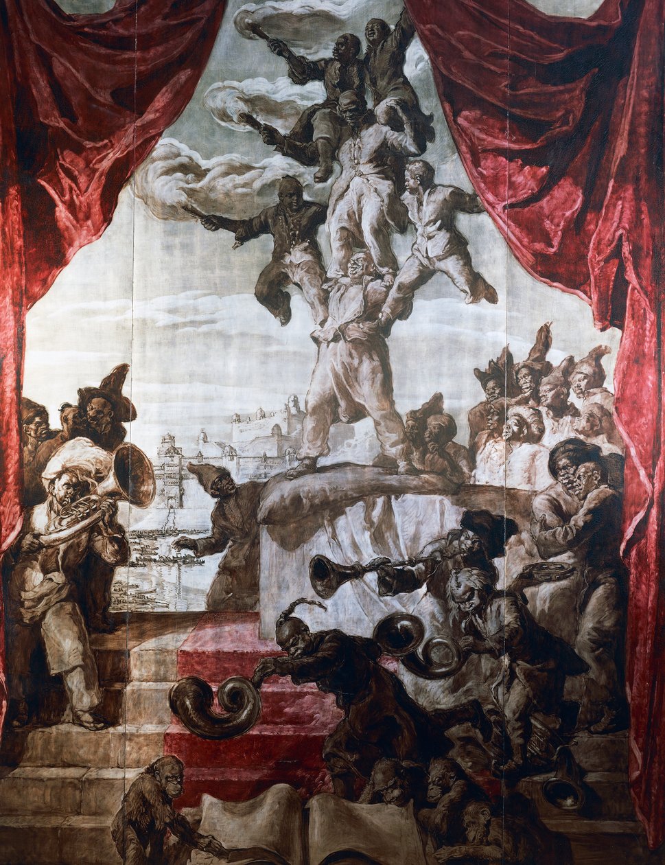 Utsmykning i ballsalen på Hotel Wandel i Paris, 1900-tallet (fresco) av José María Sert