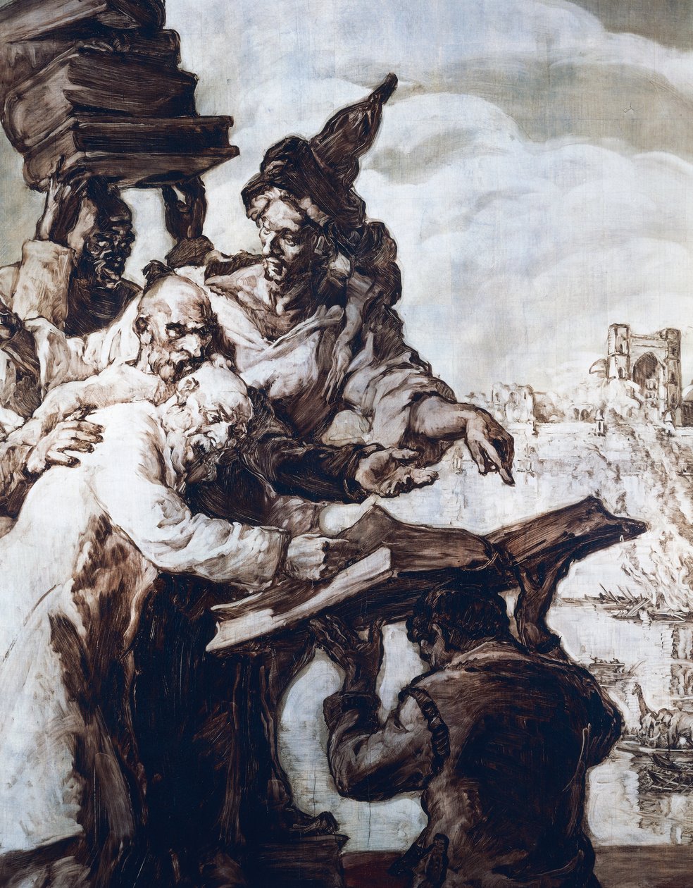 Utsmykning i ballsalen på Hotel Wandel i Paris, 1900-tallet (fresco) av José María Sert