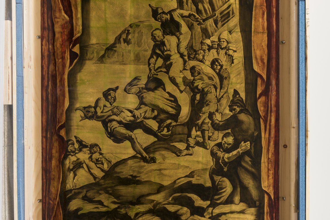 Detalj fra Adventures of Marin's Simbad: Murder of Young Rokh av José María Sert