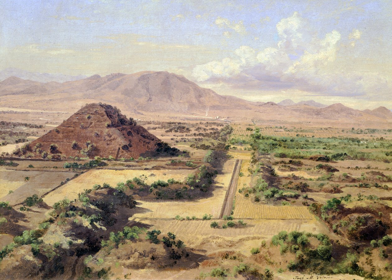 Solpyramiden i Teotihuacan, Mexico av José María Velasco