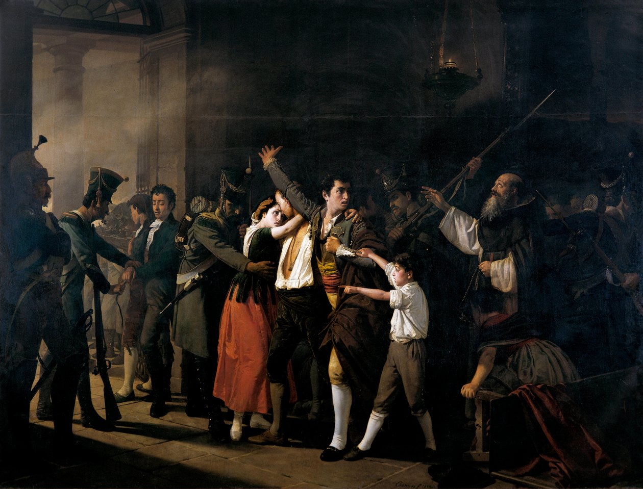 Skyting av de spanske patriotene i Buen Suceso (ved daggry 3. mai 1808) av José Marcelo Contreras y Muñoz