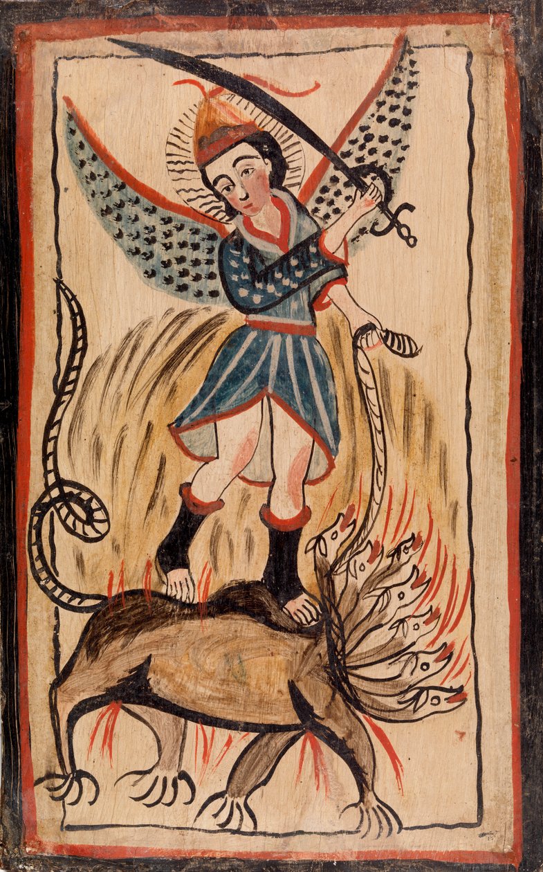 Erkeengelen Saint Michael (San Miguel) av José Raphael Aragon