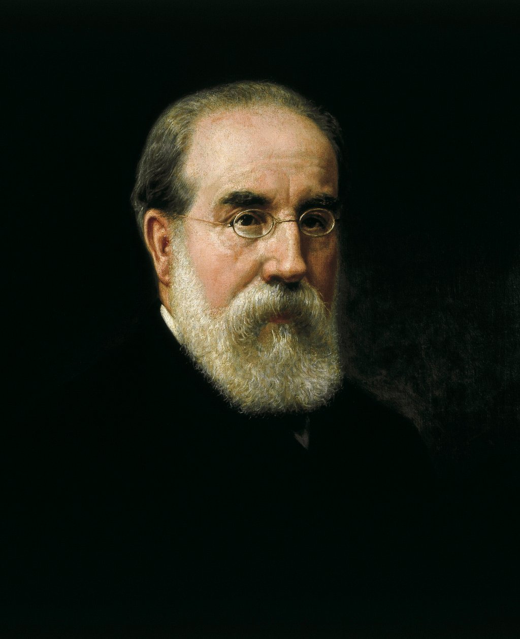 Portrett av Francisco Pi i Margall (1824-1901) spansk statsmann og forfatter (1824-1901) av José Sánchez Pescador