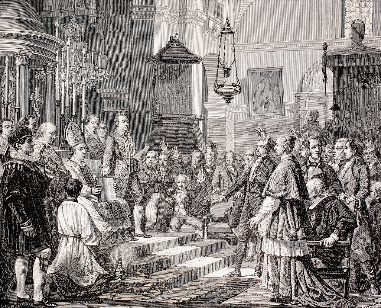 Banning av varamedlemmer under åpningssesjonen til Cortes of Cadiz, Spania, 1810, fra 