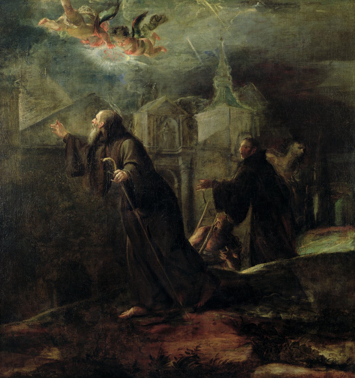 Visjonen til St. Frans av Paola av Jose Jimenez Donoso