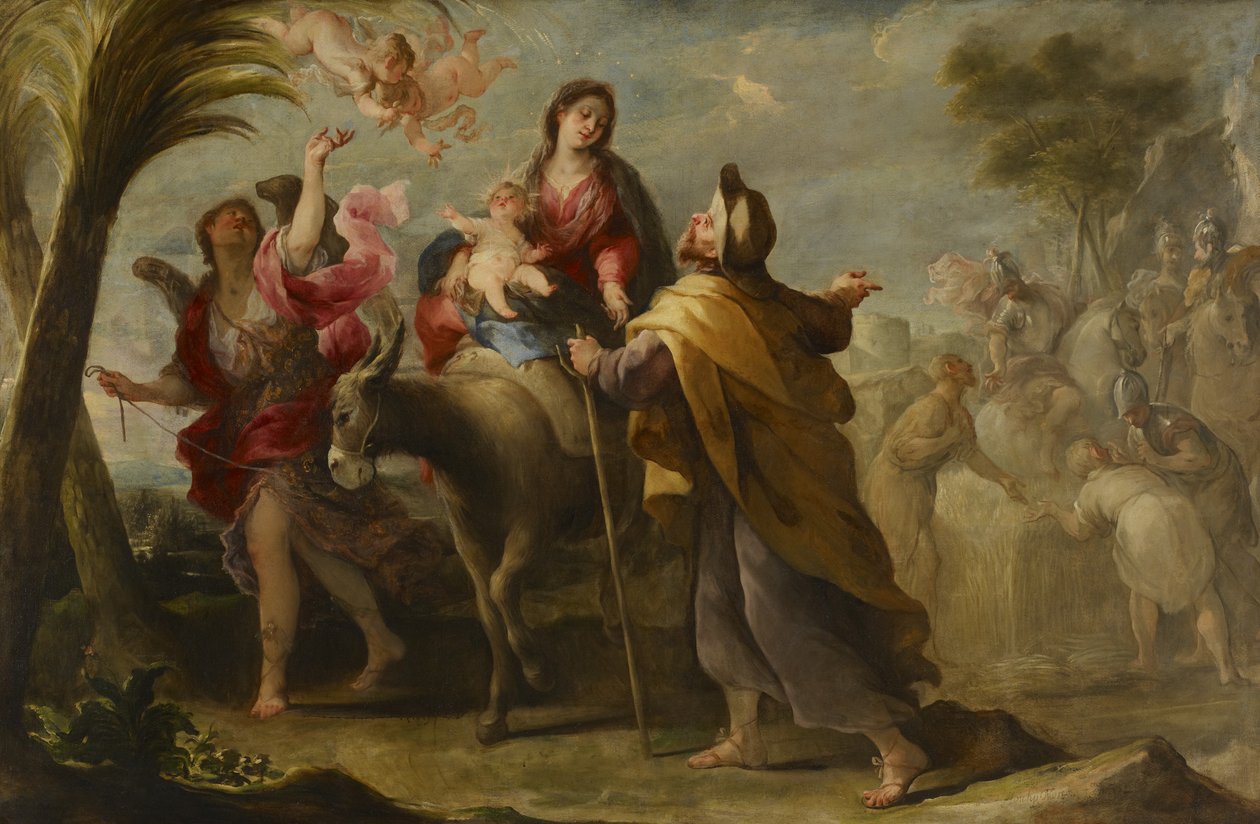 Flukten til Egypt, 1669 av Jose Moreno