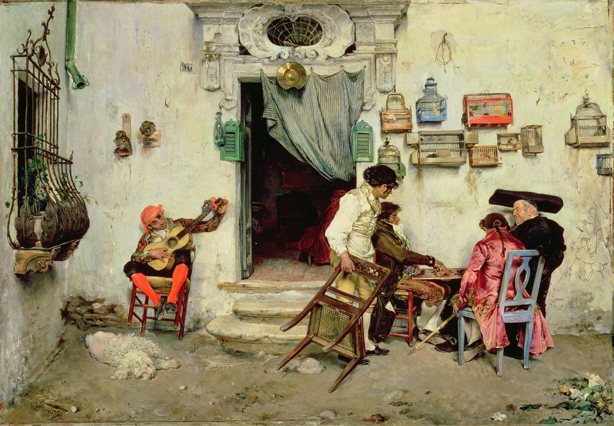 Figaros butikk, 1875 av Jose Jimenes Aranda