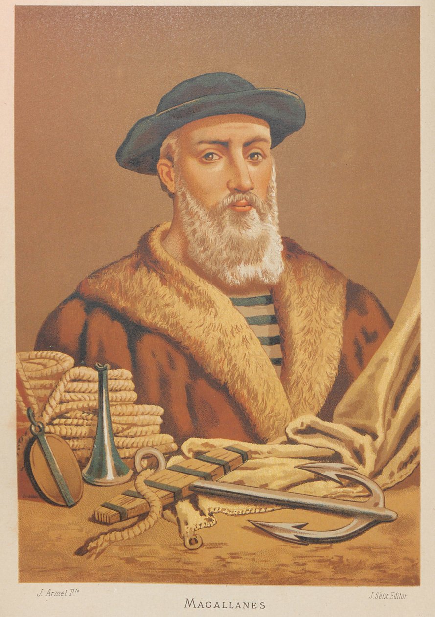 Portrett av Ferdinand Magellan 1470-1521, 1879. av Jose Armet Portanell