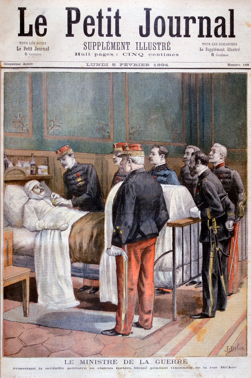 Den franske krigsministeren gir en militær dekorasjon, 1894 av Jose Belon