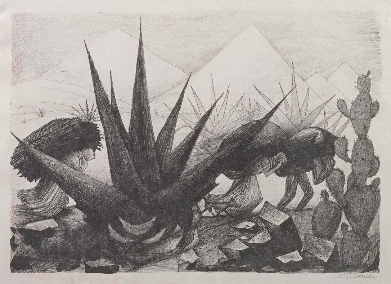 indianere og magneyplanter av José Clemente Orozco