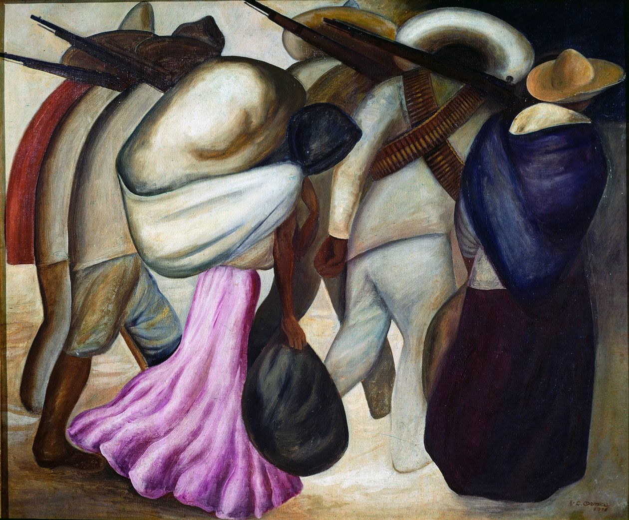Soldatene Soldatene. maleri av Jose Clemente Orozco (1883-1949) 1926 Mexico City, Museum of Modern Art av José Clemente Orozco