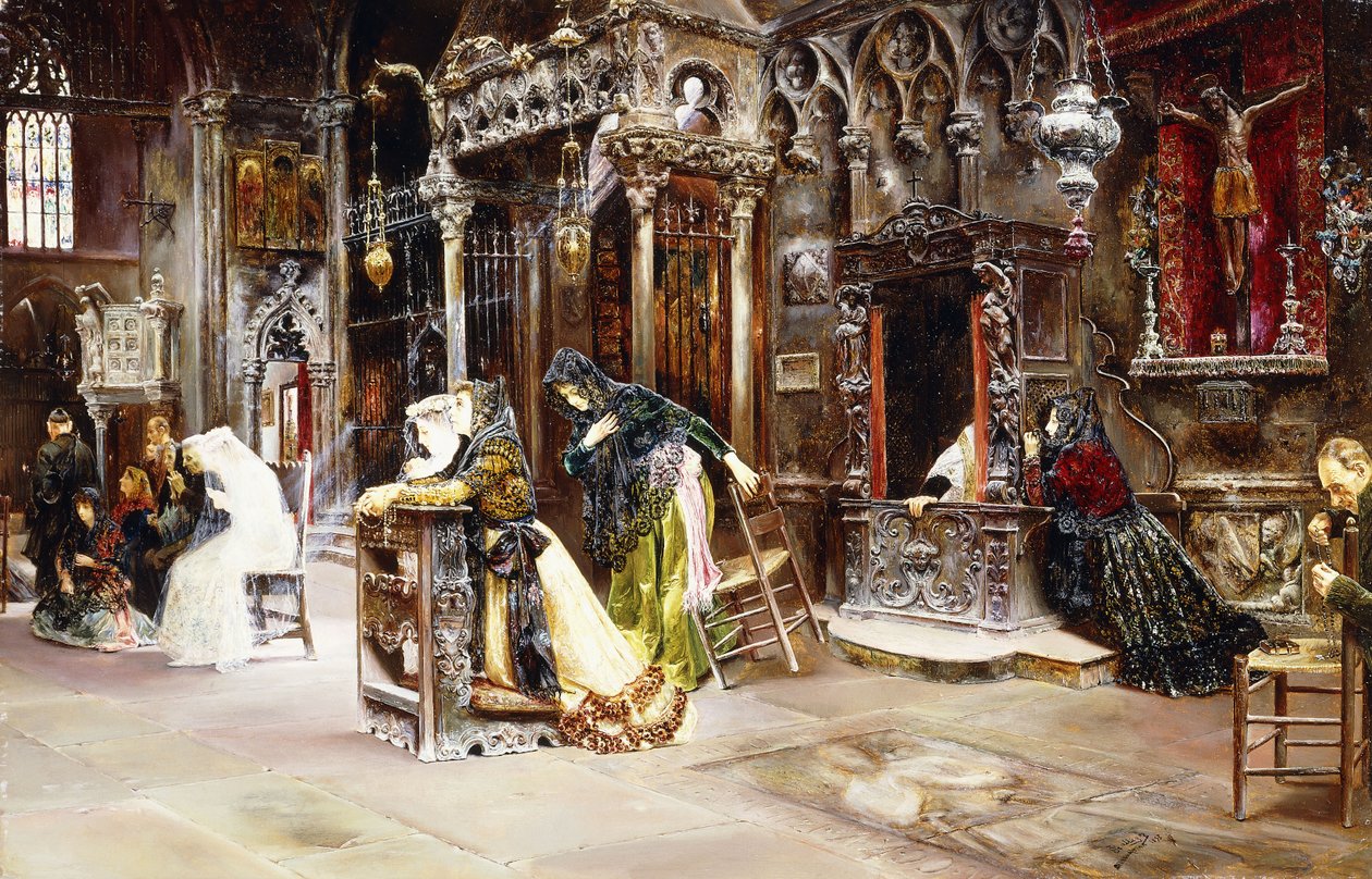 Bekjennelsen, 1893 av Jose Gallegos Arnosa