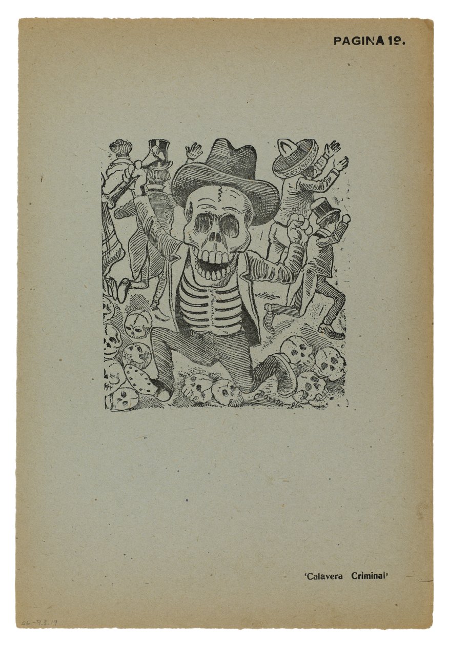 Calavera kriminell av José Guadalupe Posada