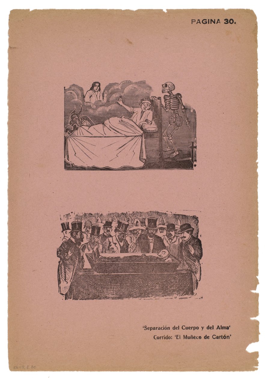 Separasjon av kropp og sjel (gravering) av José Guadalupe Posada