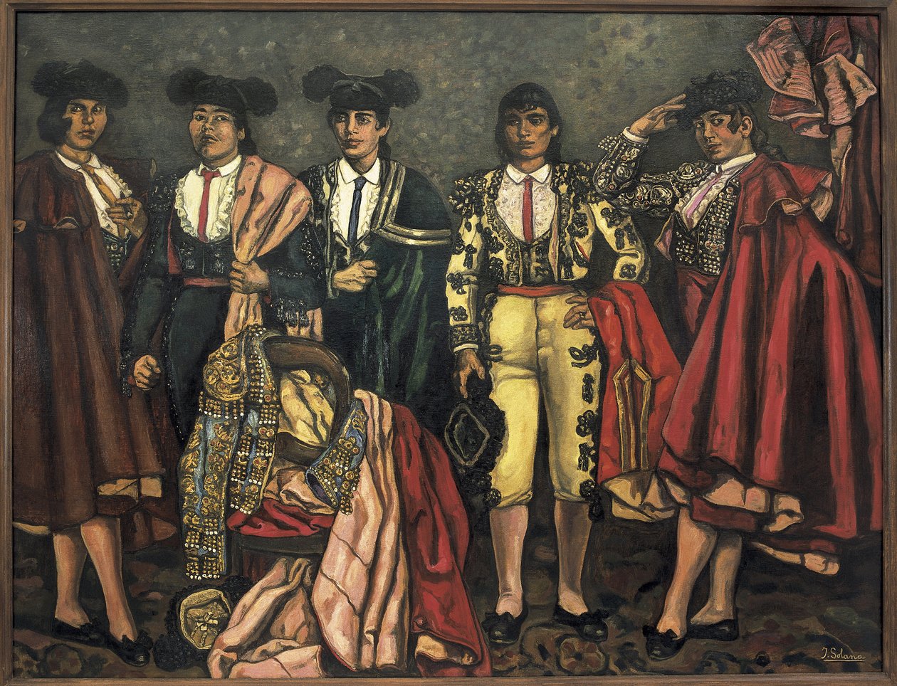 De unge tyrefekterne (kvinnelige tyrefektere). 1931 (olje på lerret) av Jose Gutierrez Solana