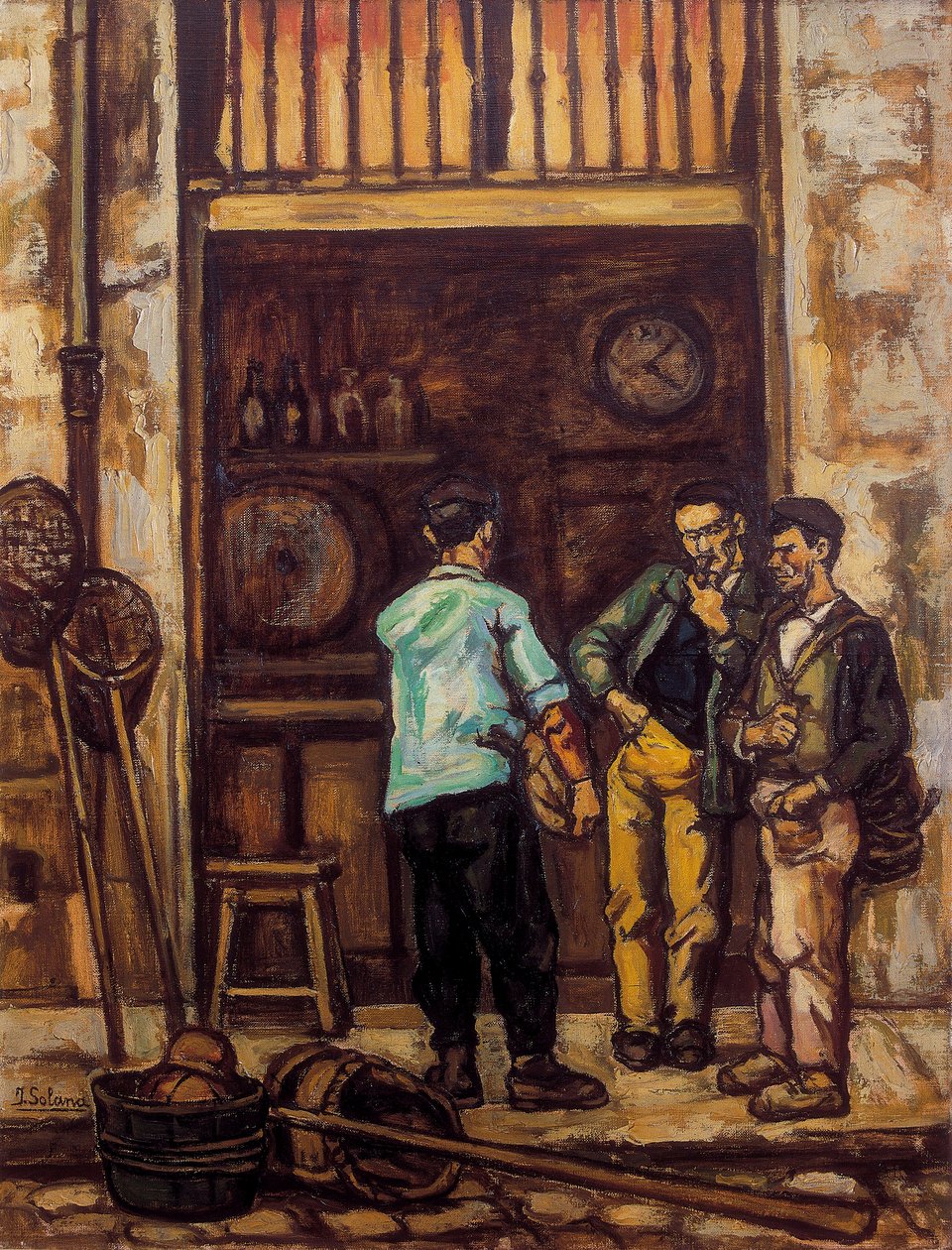Tavernaen i Santander (Spania) 1944-1945 (olje på lerret) av Jose Gutierrez Solana