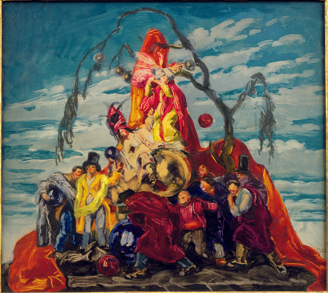 Forberedende studie for et billedvev, ca. 1922-24 (olje på papir lagt ned om bord) av Jose Maria Sert y Badia