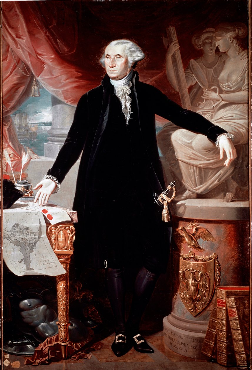 Portrett av USAs president George Washington (1732-1799) Maleri av Giuseppe Perovani (1765-1835) Madrid, Academia de San Fernando av José Perovani