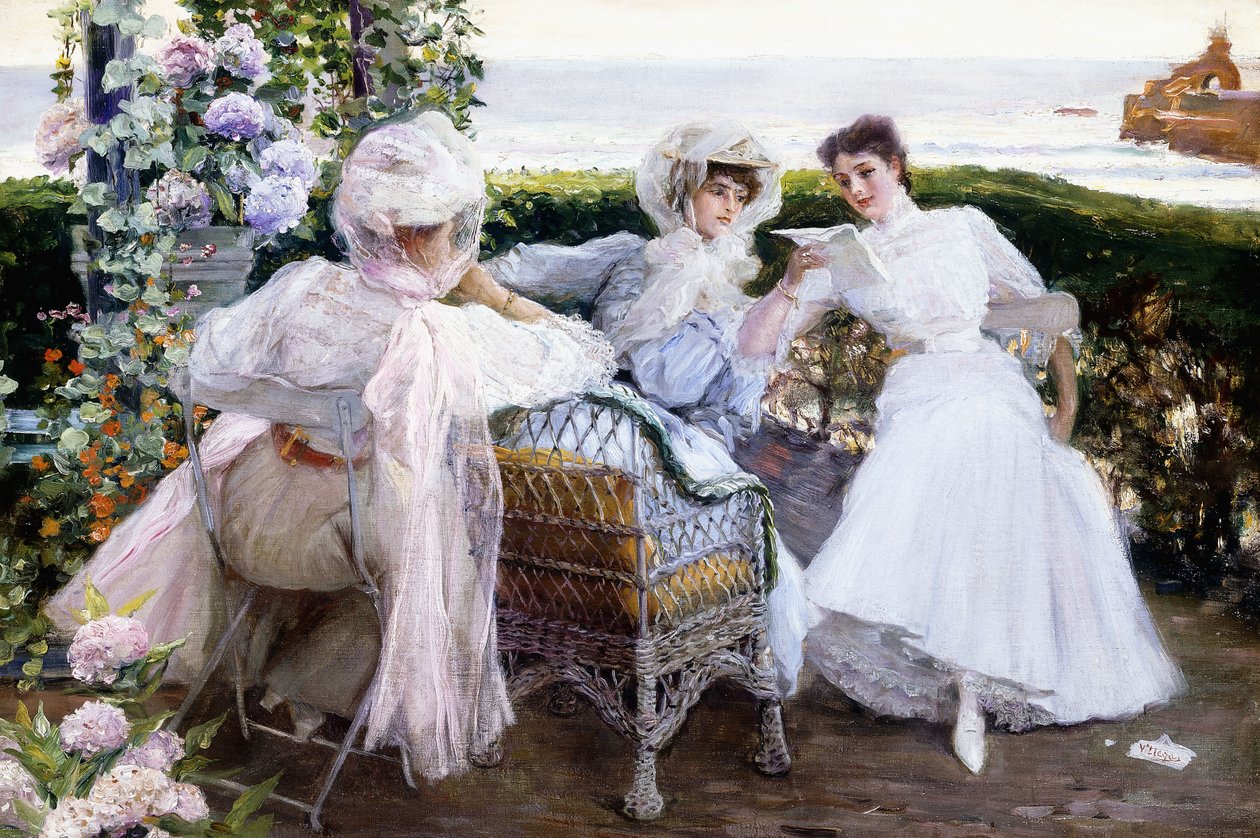 The Letter, ca. 1903-1910 (olje på lerret) av Jose Villegas Cordero