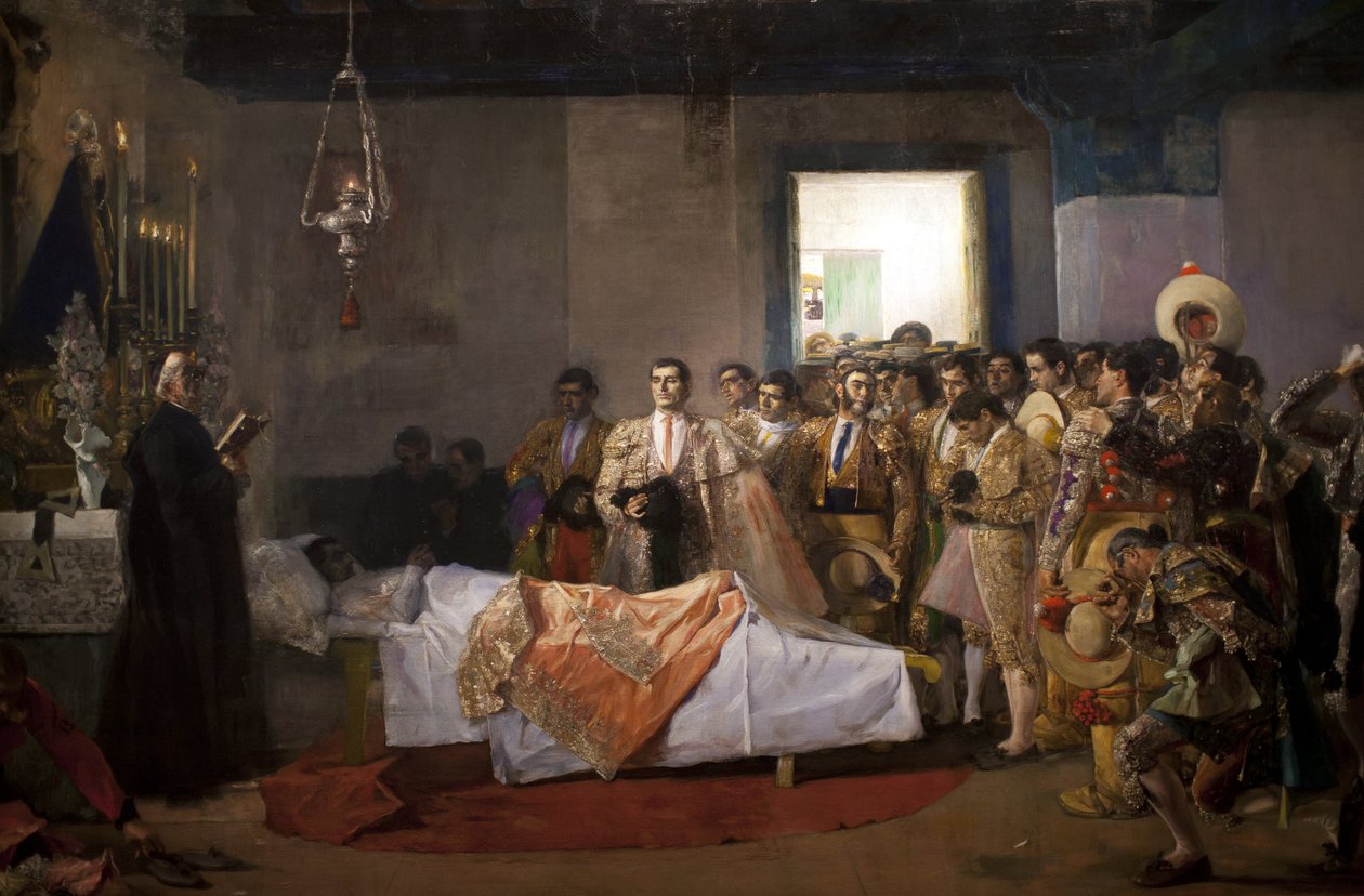 Mesterens død. Maleri av Jose Villegas Cordero (1844-1921), olje på lerret, ca 1913. Museum of Fine Arts i Sevilla, Spania. av Jose Villegas Cordero