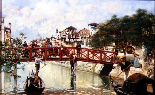 Venezia (olje på panel) av Jose Villegas Cordero