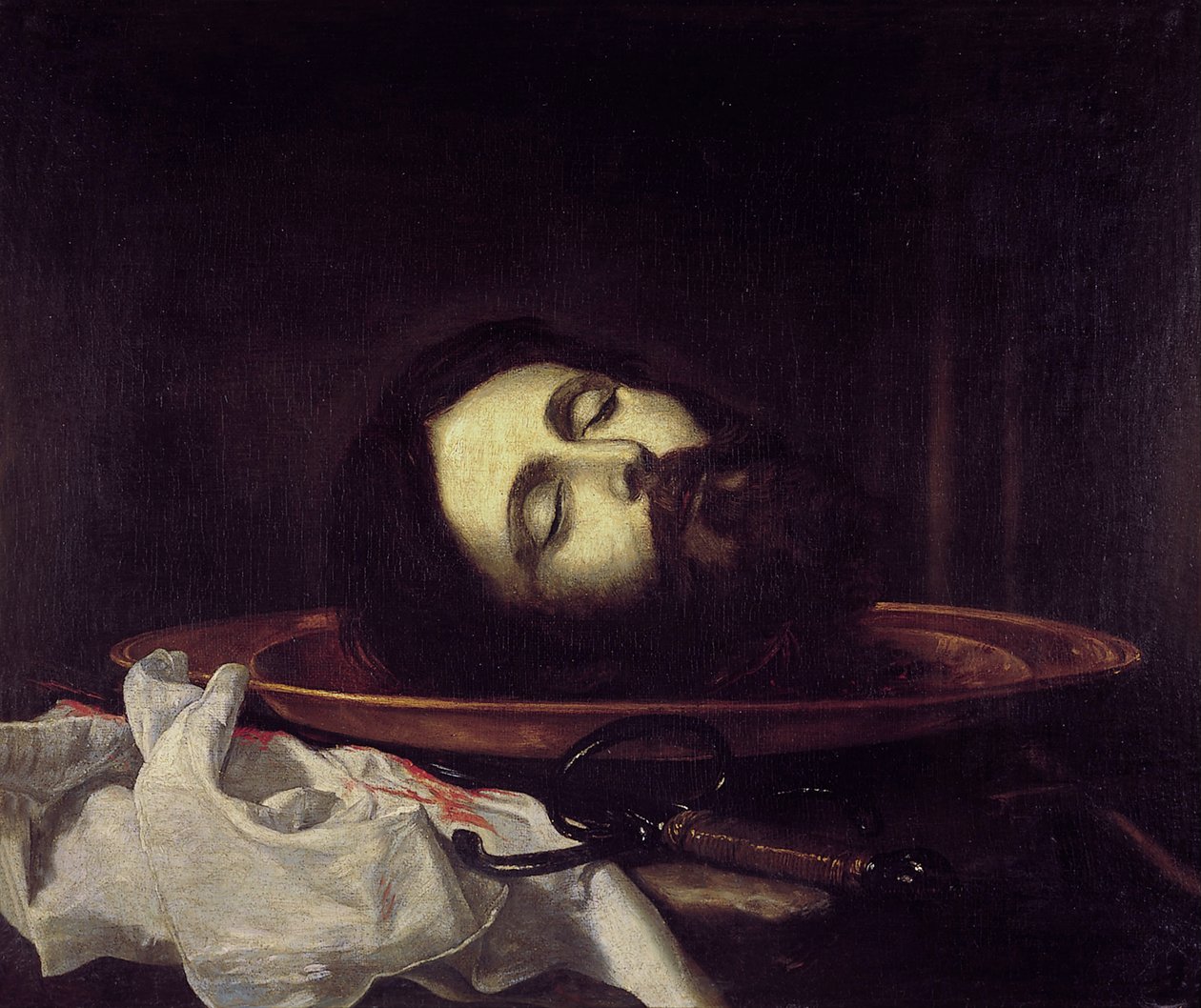 Hodet til døperen Johannes av Jose de Ribera