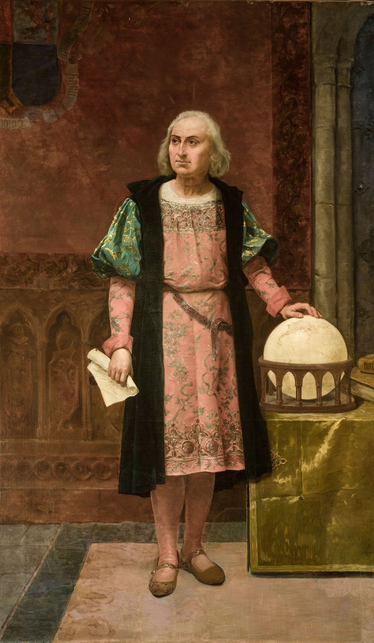 Portrett av Christopher Columbus av Jose de la Vega Marrugal