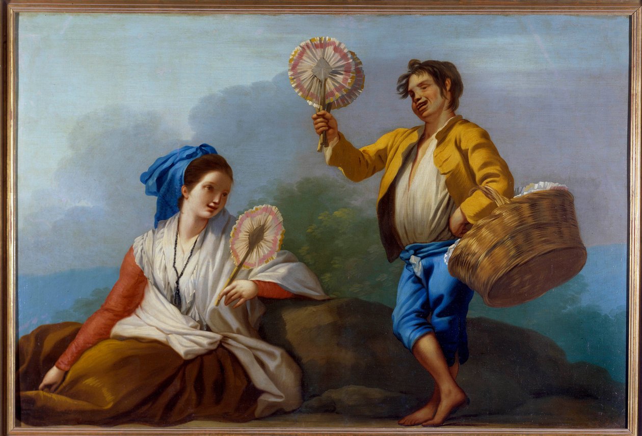 The Merchant of Eventtails-maleri av Jose del Castillo (1737-1793) Madrid-museet i Prado fra 1700-tallet av José del Castillo