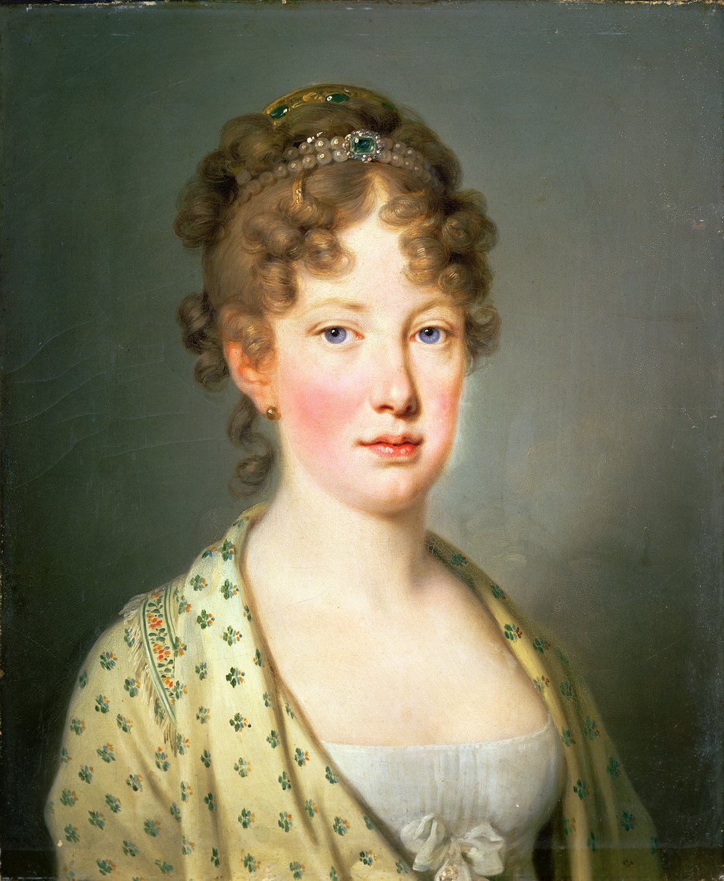 Erkehertuginne Leopoldina av Østerrike, første kone til keiser Dom Pedro IV av Portugal (I av Brasil) av Josef Kreutzinger