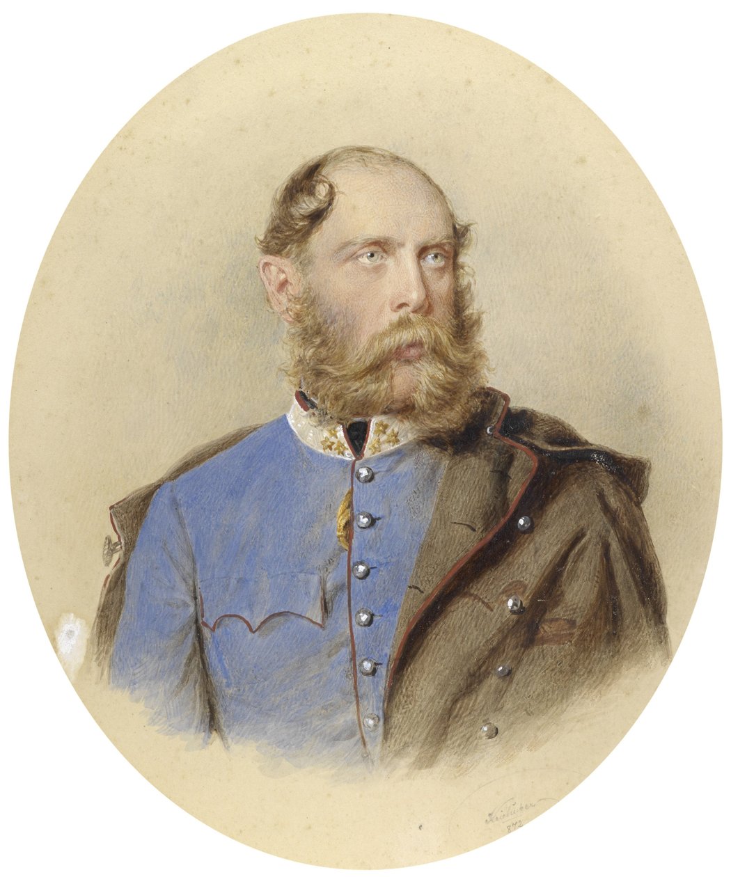 Portrett av erkehertug Carl Ludwig som oberst ved Uhlan -regimentet nr. 7 av Josef Nikolaus Kriehuber