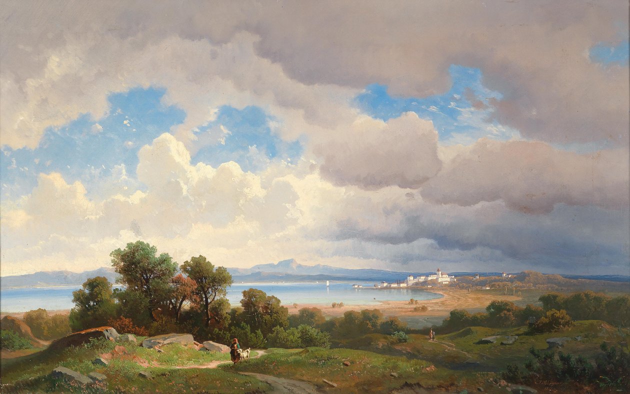 Utsikt over Ammersee av Josef Mayburger