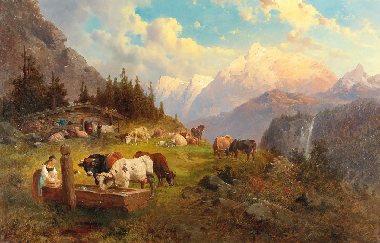 På fjellbeitet av Josef Thoma
