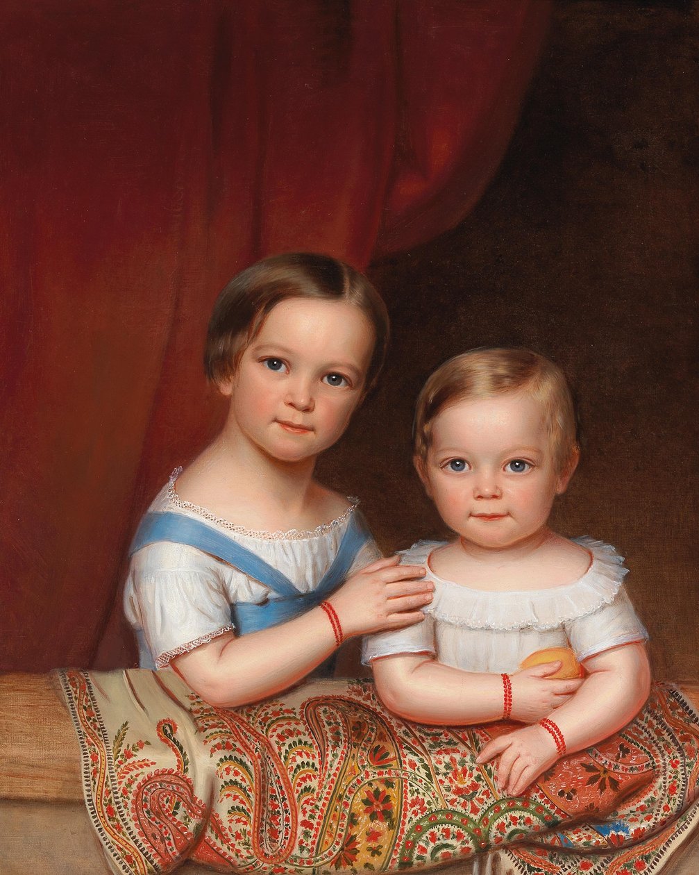 Portrett av to barn av familien til Clemens Bachofen von Echtn Engelsk: Portrett av to barn av Clemens Bachofen von Echt Familyn av Josef Weidner