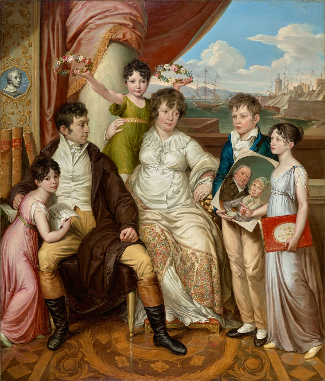 Familien til grossereren Johann Christian Edler von Bruchmann av Josef Abel