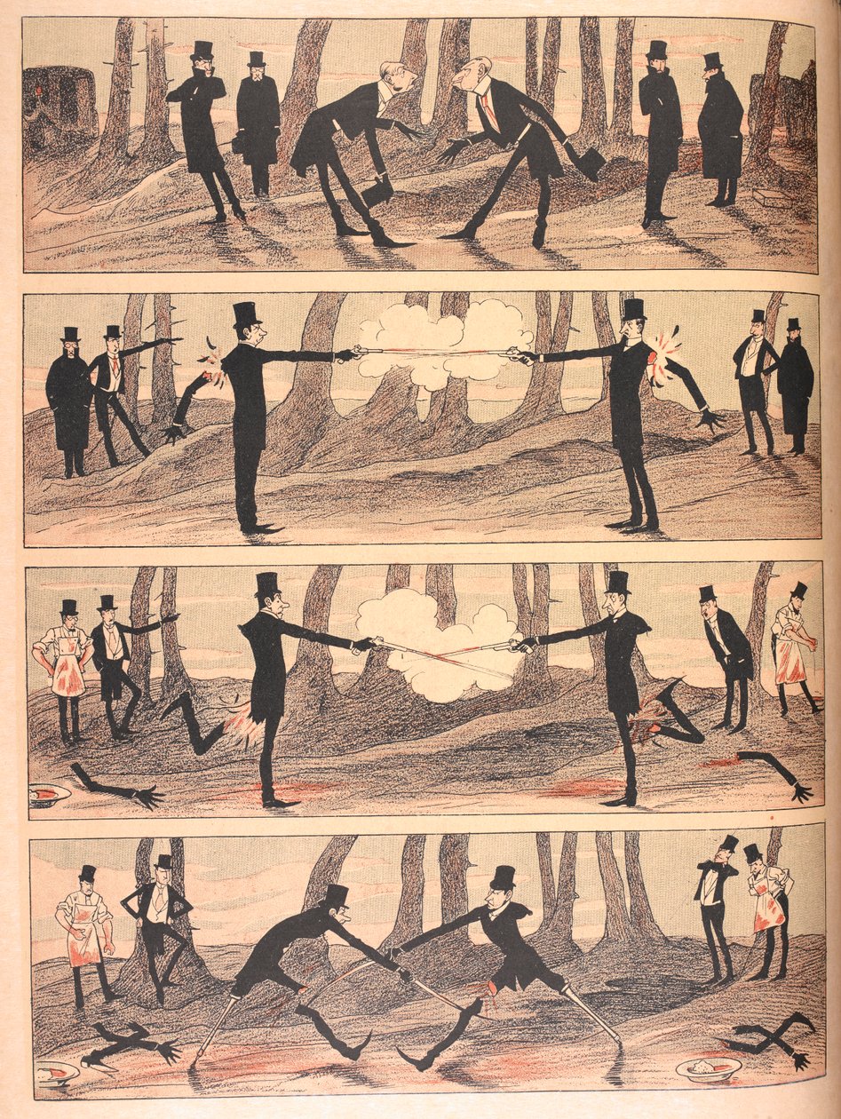 En duell med tøffe forhold. (se også fil F60136-61 for hele historien). av Josef Benedikt engl