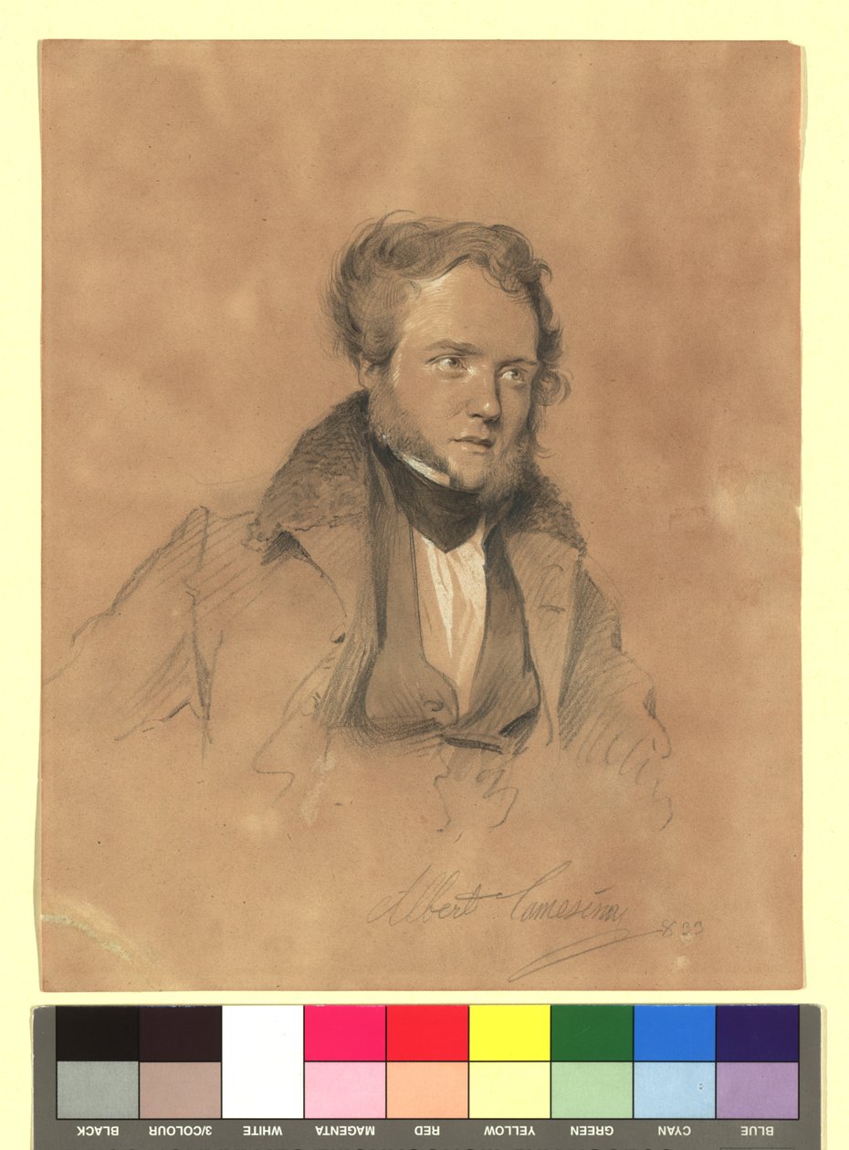 Albert von Camesina (1806-1881), grafiker, oldtidsforsker av Josef Danhauser