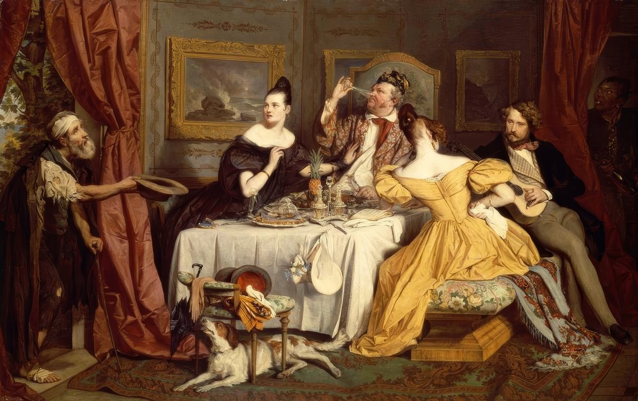 Den rike prasseren av Josef Danhauser
