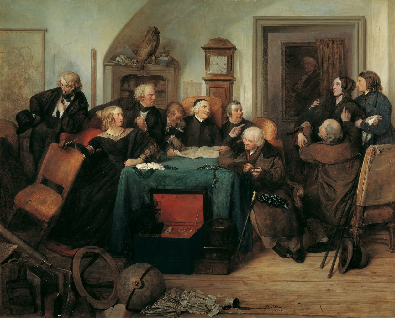 Åpningen av testamentet av Josef Danhauser