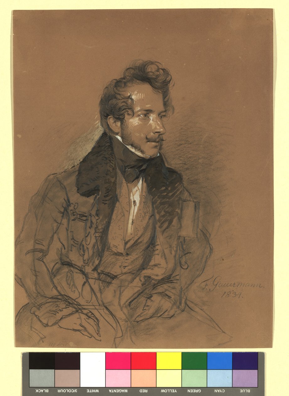 Friedrich Gauermann (1807-1862), maler, grafiker av Josef Danhauser