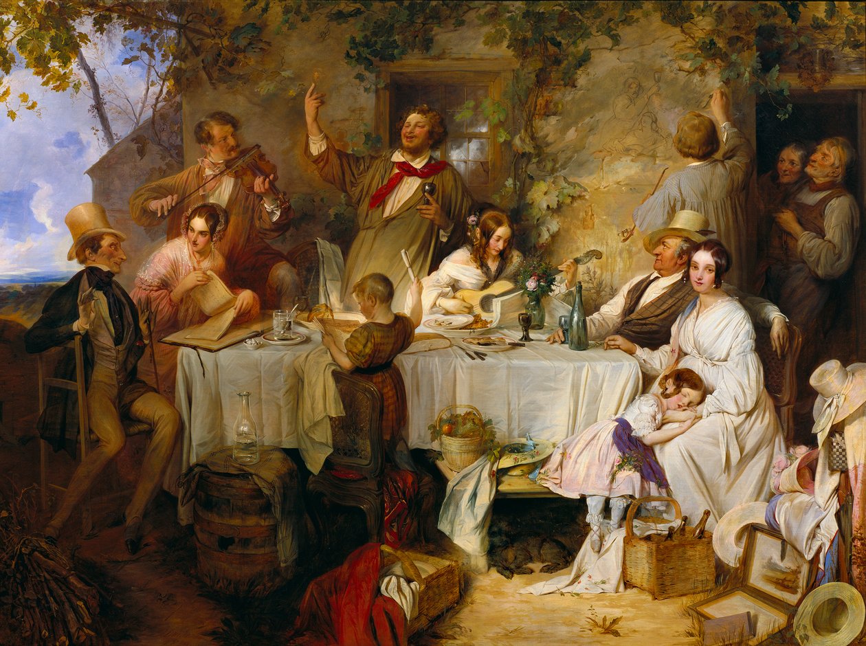 vin, kvinner og sang av Josef Danhauser