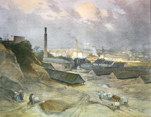 Murverk i Heiligenstadt, utgitt i Wien (farge litho) av Josef Danilowatz