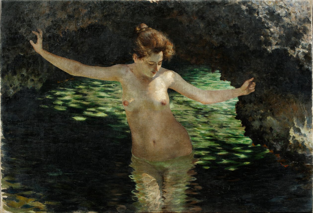 Skogssjø - Badende av Josef Engelhart