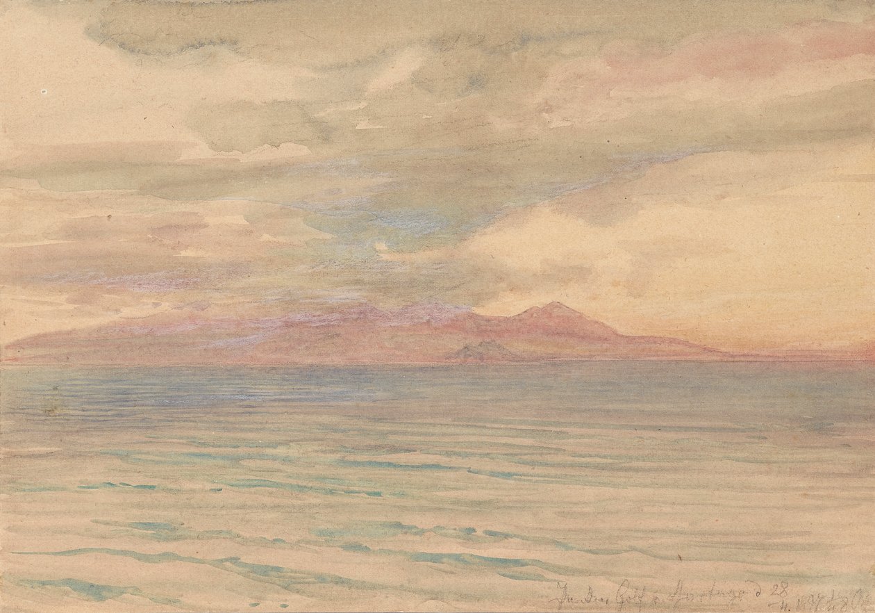 Solnedgang i Kartagobukta av Josef Hoffmann